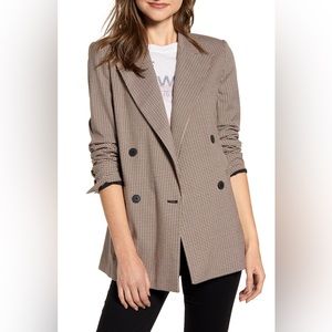 Chelsea28 Double Breasted Plaid Blazer NWOT
